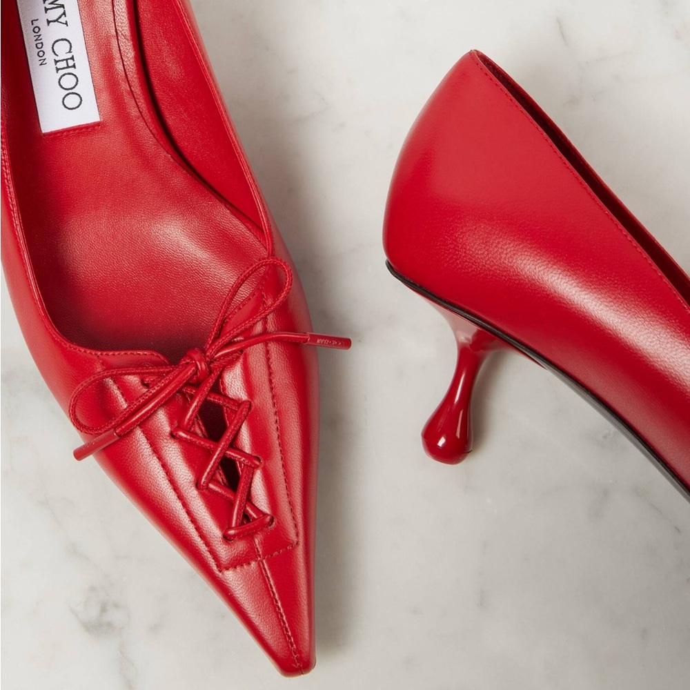 New Jimmy Choo Scarlett 50 Pointed-Toe Lace-Up $1,095 40 - Picture 4 of 14